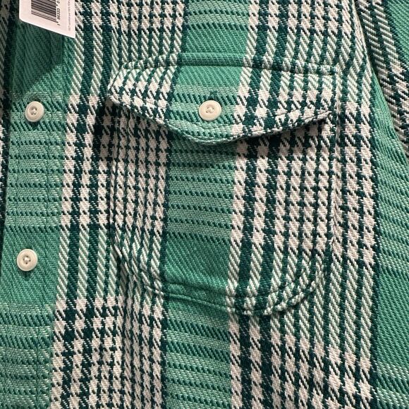 Outerknown Blanket Shirt Women’s Size M/L Button Shacket Green Oversized NWT - Picture 4 of 5